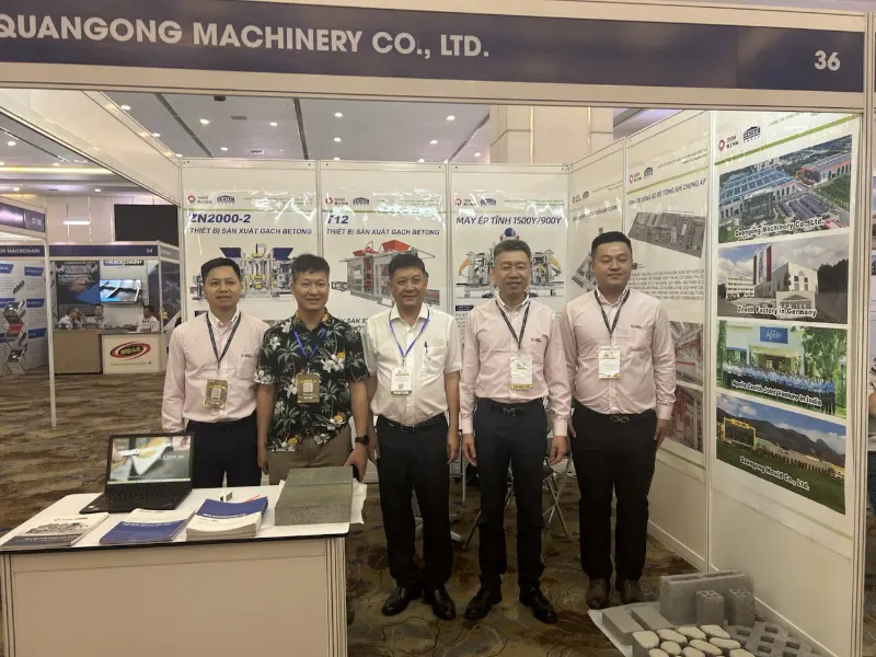 Продлабочување на основата во инфраструктурата на Југоисточна Азија! Quangong Machinery Co., Ltd. сјае на саемот за бетон во Виетнам во 2026 година